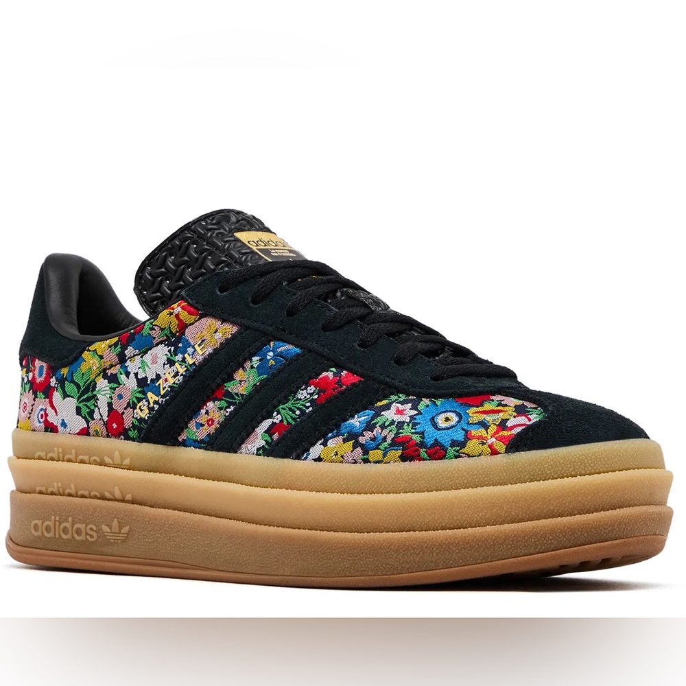 adidas Women's Black Floral Platform Sneakers